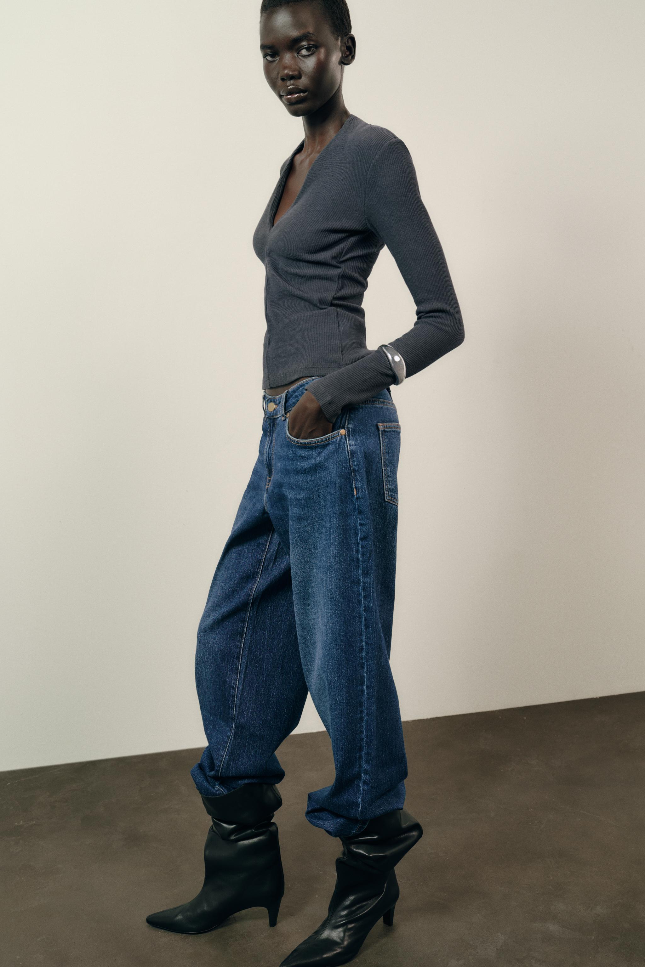 TOP CÔTELÉ COL EN V